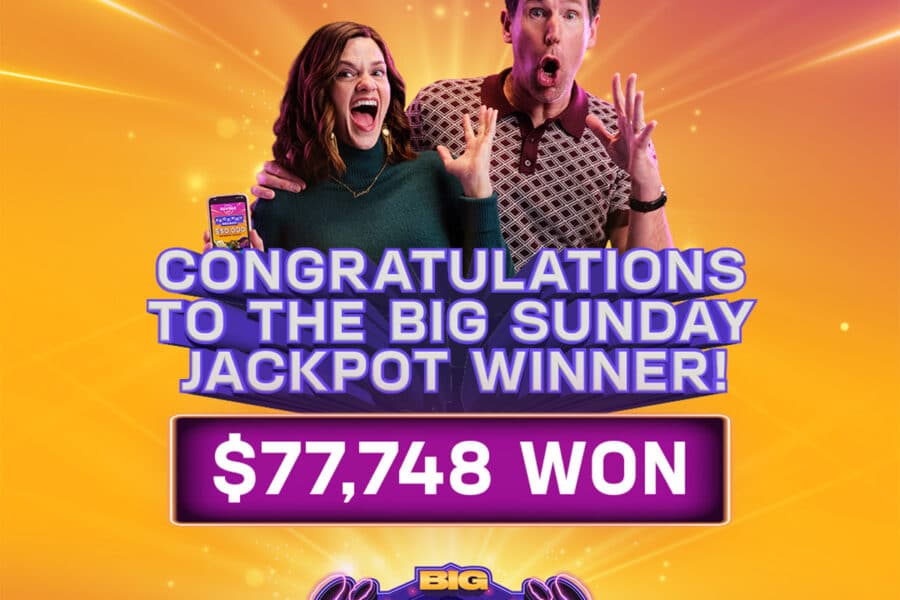 Photo of the Big Sunday Jackpot total that was paid out to a New Jersey player on Sunday, May 4th.