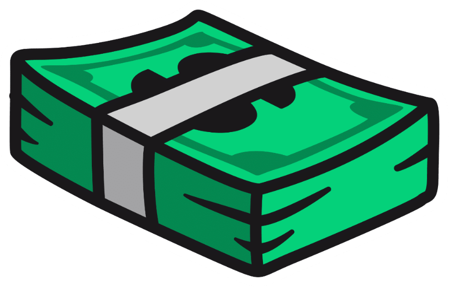 cartoon stack of cash