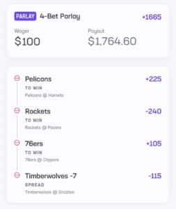 B Hen NBA Parlay February 2