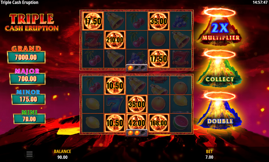 Triple Cash Eruption Bonus round